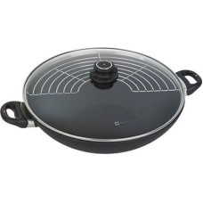 Swiss Diamond wok 36 cm m/låg og rist, induktion Sort