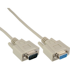 Inline 35er Bulk-Pack InLine® Serial Cable molded DB9 male to female 1:1 grey 3m