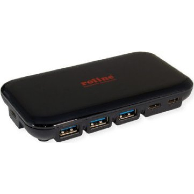 Roline HUB USB Roline Koncentrator ROLINE USB 3.2 Gen 2, 7-drożny (3x typ C + 4x typ A)