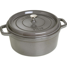 Staub Garnek STAUB żeliwny okrągły 6.7 ltr grafitowy uniwersalny