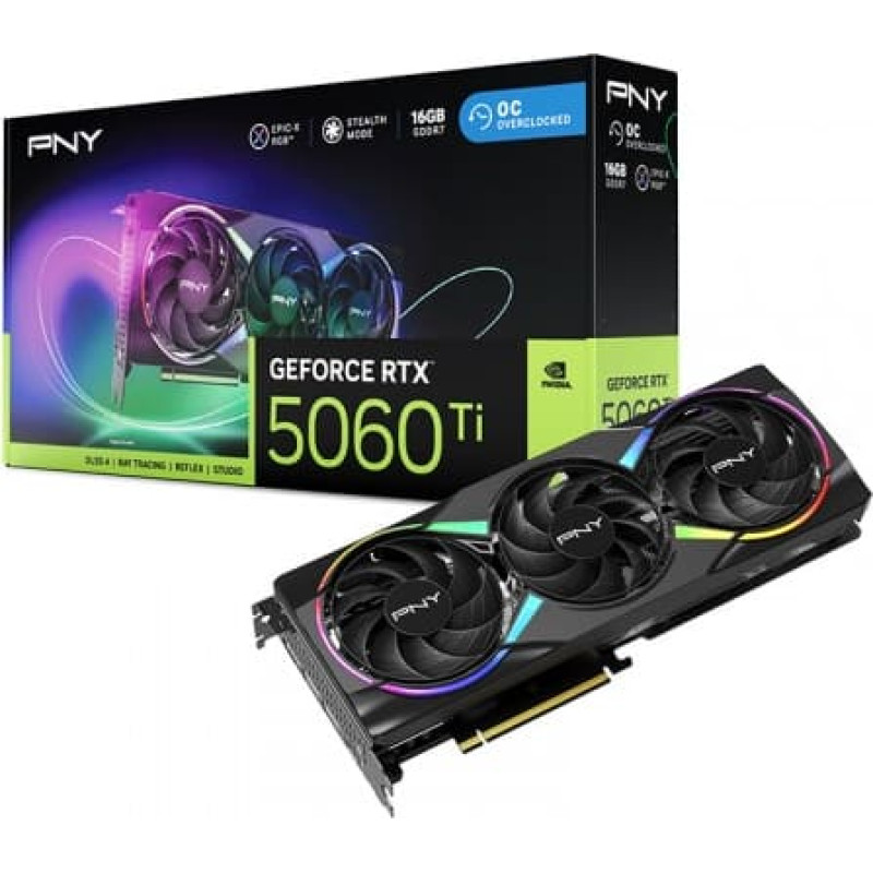 PNY Graphics card GeForce RTX 5060 Ti 16GB RGB VCG5060T16TFXXPB1-O