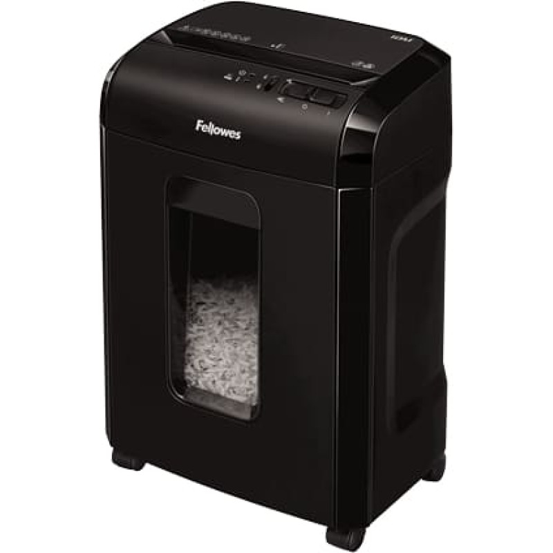 Fellowes Powershred 10M paper shredder Micro-cut shredding Black