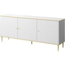 Cama Meble GLAMOUR chest 180x40x75.5 cm white matt + gold