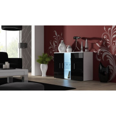 Cama Meble Cama sideboard 120 cm SOHO S7 white/black gloss