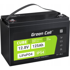 Green Cell Green Cell CUBE LiFePO4 125Ah 12.8V 1600Wh Lithium Iron Phosphate Battery for Camper, Solar, Off-Grid System, Boat