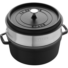 Staub Garnek STAUB żeliwny okrągły wkład 4.6 ltr czarny uniwersalny