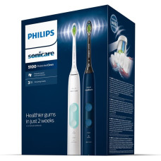 Philips Sonicare ProtectiveClean 5100 ProtectiveClean 5100 HX6851/34 2-pack sonic electric toothbrushes with accessories