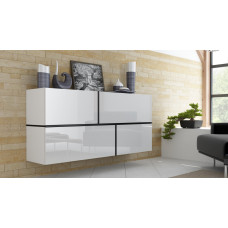 Cama Meble Cama sideboard GOYA 170/40/80 white/white gloss+black