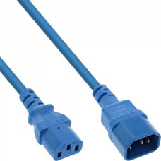 Inline Kabel zasilający InLine 75pcs. Bulk-Pack InLine® Power cable extension, C13 to C14, blue, 0.5m