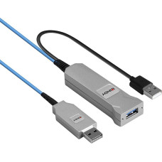 Lindy Kabel USB Lindy USB-A - 2x USB-A 30 m Niebieski (43345)