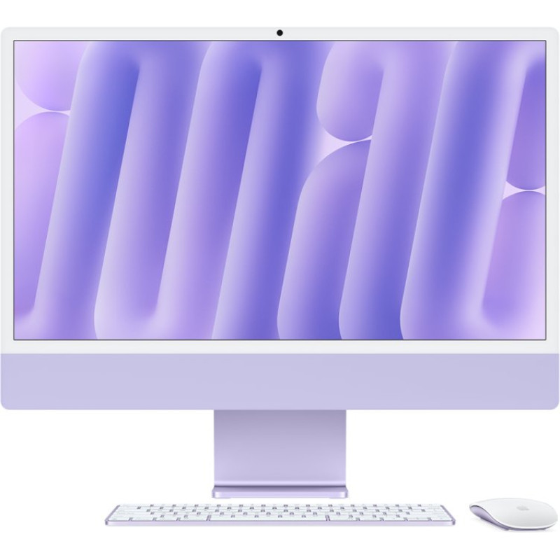 Apple Komputer Apple iMac Z1K7 59,62cm 23,5Zoll Standardglas M4 10C CPU/10C GPU/16C N.E. 24GB 512GB SSD Gbit Eth MM MaKey TID DE Violett