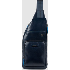 Piquadro Piquadro, Monospalla, Leather, Backpack, Blue, Mono Sling, For Men, 18 x 36 x 6 cm For Men