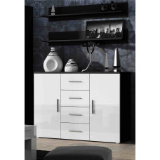 Cama Meble Cama living room sideboard UNI black/white gloss