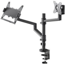 Goobay Uchwyt do monitora Deluxe z ramieniem na laptopa, czarny