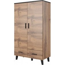 Cama Meble Szafa LOTTA 2D2S wotan + czarny mat