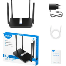 Cudy LT500 AC1200 4G LTE Cat4 Router Dual Band WiFi SIM VPN Mesh External Antennas White