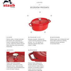 Staub Garnek Staub żeliwny owalny 4.2 ltr