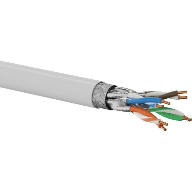 Xxx_Assmann (Digitus) Kabel S/FTP kat.6A, sieciowy, skrętka, LSOH, Dca 4x2x23 AWG, 10Gb/s, gwarancja 10 lat, szary, 500m - Q-LANTEC