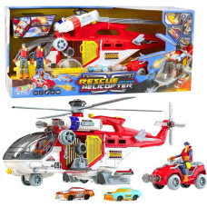 Leantoys Helikopter Ratunkowy Wielofunkcyjny Akcesoria Zestaw Światła Dźwięki LEAN Toys