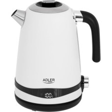 Adler Czajnik 1.7l z lcd i regulacją temperatury biały ad 1295w