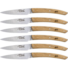 Laguiole Tradition Jean Dubost Laguiole 6 pcs. Knife Set, Oak Wood