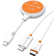 J5 Create j5create JVAW62 ScreenCast USB-C® Wireless Display HDMI™ Extender, White and Orange