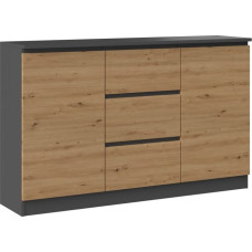 Top E Shop 2D3S chest of drawers 120x30x75 cm, anthracite/artisan