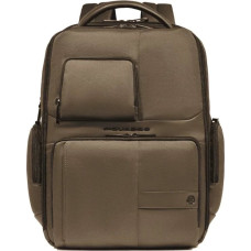 Piquadro Piquadro, Zaino, Nylon And Leather, Backpack, Brown, Laptop And iPad Compartment, For Men, 34 x43 x 19 cm For Men