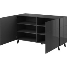 Cama Meble Cama sideboard 2D REJA graphite grey gloss/graphite grey gloss