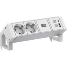 Bachmann BACHMANN DESK2 ALU WIT 2xCEE7/3 1xUSB A/C 22W 0,2m GST18