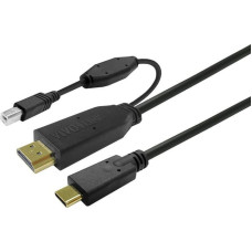 Vivolink Kabel USB VivoLink Vivolink PROUSBCHDMIUSBB10 kabel USB 10 m USB 3.2 Gen 1 (3.1 Gen 1) USB C Czarny